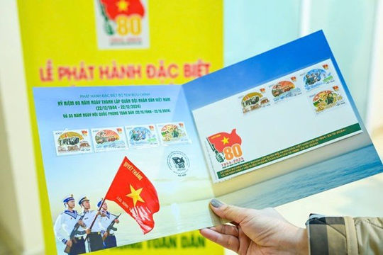 Phát hành bộ tem bưu chính đặc biệt kỷ niệm 80 năm Ngày thành lập Quân đội nhân dân Việt Nam
