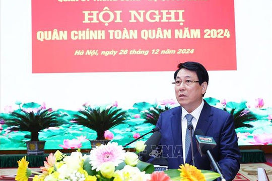 Chủ tịch nước Lương Cường dự Hội nghị Quân chính toàn quân