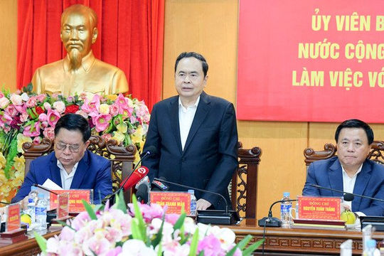 Chủ tịch Quốc hội Trần Thanh Mẫn làm việc với Ban Thường vụ Tỉnh ủy Hà Tĩnh