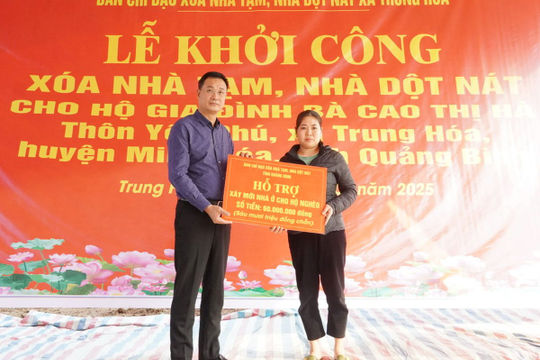 Quảng Bình đồng loạt khởi công xóa nhà tạm, nhà dột nát