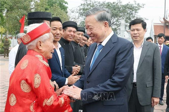 Tổng Bí thư Tô Lâm thăm và chúc Tết Đảng bộ, chính quyền và nhân dân tỉnh Hưng Yên