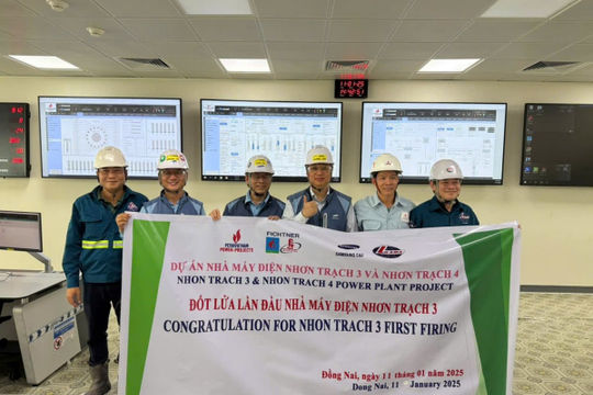 Đốt lửa thành công nhà máy điện Nhơn Trạch 3