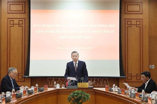 Tổng Bí thư chủ trì Phiên họp thứ nhất Ban Chỉ đạo Trung ương về phát triển khoa học, công nghệ, đổi mới sáng tạo và chuyển đổi số Tổng Bí thư chủ trì Phiên họp thứ nhất Ban Chỉ đạo Trung ương về phát triển khoa học, công nghệ, đổi mới sáng tạo và chuyển đổi số