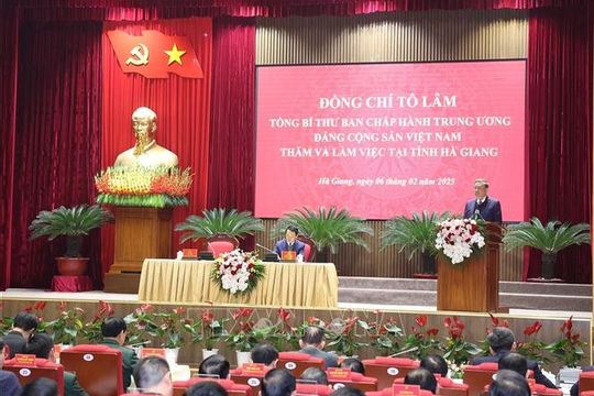 Tổng Bí thư Tô Lâm thăm và làm việc tại tỉnh Hà Giang
