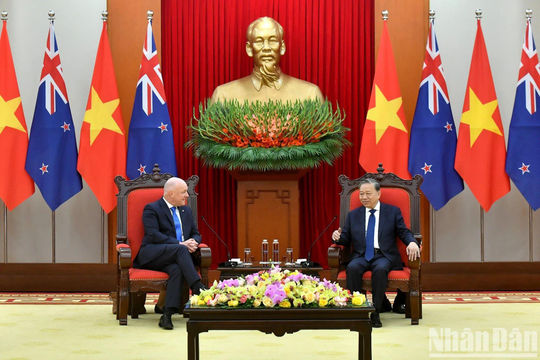 Tổng Bí thư Tô Lâm tiếp Thủ tướng New Zealand