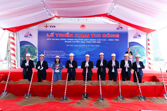 Khởi công công trình đường dây 500kV Lào Cai - Vĩnh Yên đoạn qua Yên Bái 