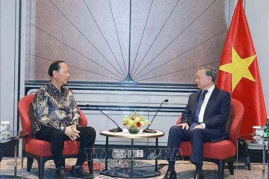 Tổng Bí thư Tô Lâm tiếp lãnh đạo các tập đoàn, doanh nghiệp lớn của Indonesia