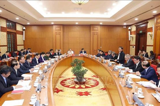 Hội nghị triển khai Chương trình làm việc của Bộ Chính trị, Ban Bí thư năm 2025
