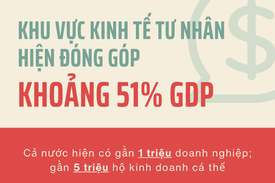 Infographics: Khu vực kinh tế tư nhân hiện đóng góp khoảng 51% GDP