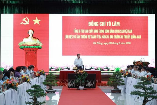 Tổng Bí thư Tô Lâm: Phát huy thế mạnh để vùng đất Quảng - Đà vươn ra biển lớn
