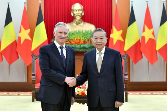 Tổng Bí thư Tô Lâm tiếp Nhà Vua Vương quốc Bỉ