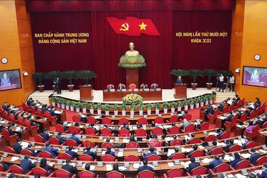 Thông cáo báo chí về ngày làm việc thứ hai Hội nghị Ban Chấp hành Trung ương Đảng lần thứ 11 khóa XIII