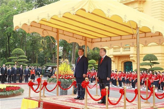 Lễ đón chính thức Tổng Bí thư, Chủ tịch nước Trung Quốc Tập Cận Bình