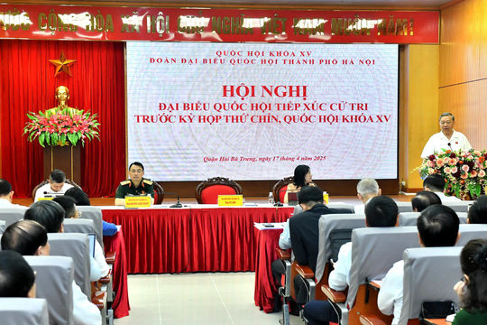 Tổng Bí thư Tô Lâm tiếp xúc cử tri Hà Nội