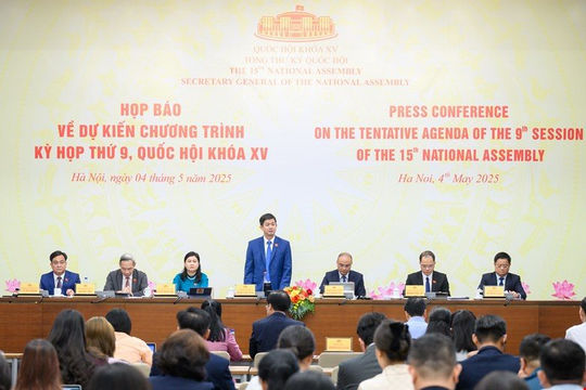 Kỳ họp thứ 9, Quốc hội khóa XV: Xem xét, quyết định 54 nội dung về lập hiến, lập pháp