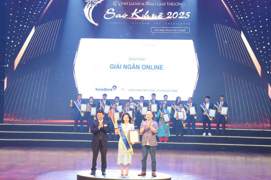 Giải ngân online của VietinBank đạt giải thưởng Sao Khuê năm 2025