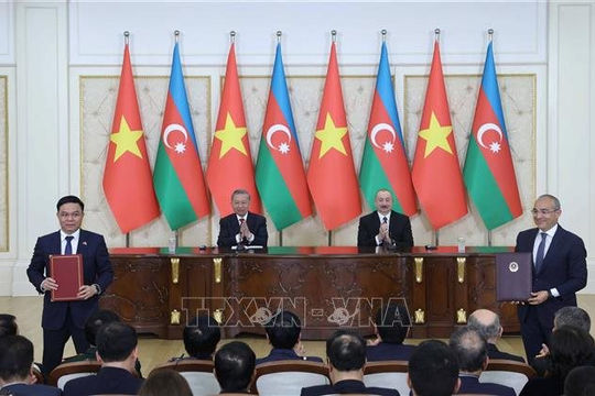 Tổng Bí thư Tô Lâm chứng kiến Lễ trao các văn kiện hợp tác Việt Nam - Azerbaijan