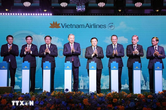 Tổng Bí thư Tô Lâm dự Lễ công bố đường bay thẳng Hà Nội - Moskva tại Liên bang Nga