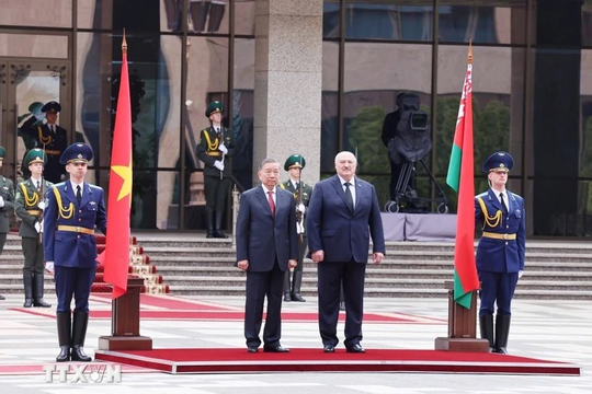 Lễ đón Tổng Bí thư Tô Lâm thăm cấp Nhà nước Cộng hòa Belarus