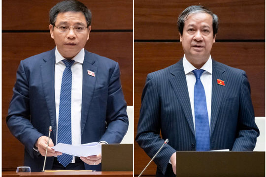 Quốc hội sẽ chất vấn Bộ trưởng Bộ Giáo dục và Đào tạo, Bộ trưởng Bộ Tài chính
