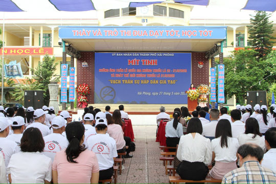 Hải Phòng: Mít tinh, diễu hành hưởng ứng Tuần lễ Quốc gia không thuốc lá Hải Phòng: Mít tinh, diễu hành hưởng ứng Tuần lễ Quốc gia không thuốc lá