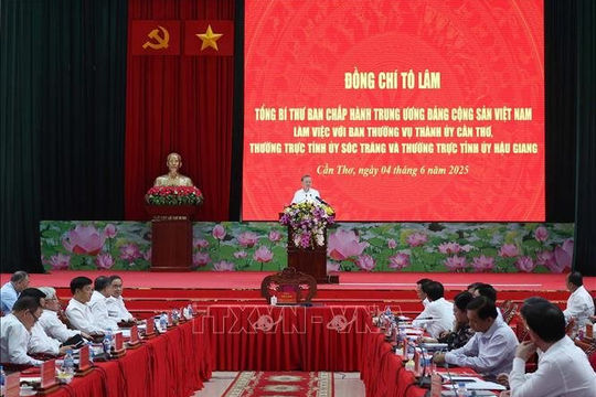 Tổng Bí thư Tô Lâm: Cần Thơ sau hợp nhất phải chủ động xác lập các đột phá chiến lược Tổng Bí thư Tô Lâm: Cần Thơ sau hợp nhất phải chủ động xác lập các đột phá chiến lược
