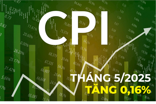 Infographics: Chỉ số giá tiêu dùng tháng 5/2025 tăng 0,16%
