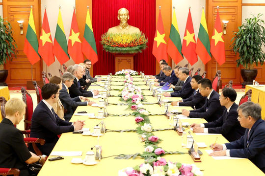 Tổng Bí thư Tô Lâm tiếp Tổng thống Litva Gitanas Nauseda