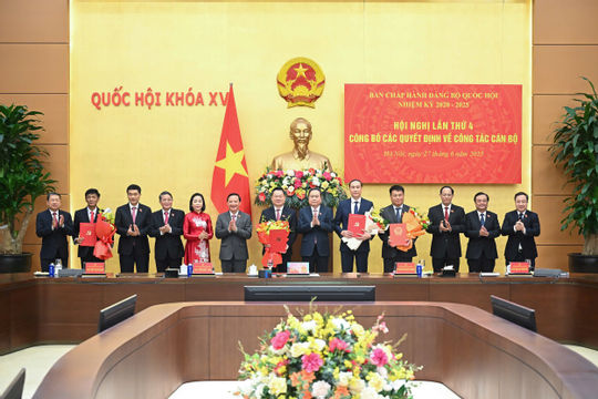 Hội nghị lần thứ 4 của Ban Chấp hành Đảng bộ Quốc hội: Công bố các quyết định về công tác cán bộ