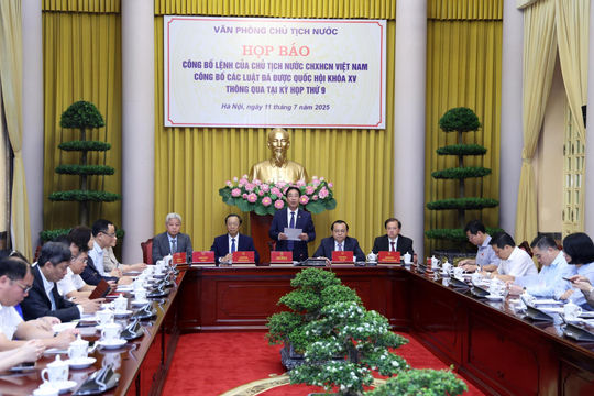 Công bố Lệnh của Chủ tịch nước về 9 luật vừa được thông qua