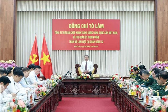 Tổng Bí thư Tô Lâm: Xây dựng Quân đoàn 12 là lực lượng cơ động chiến lược của Quân đội