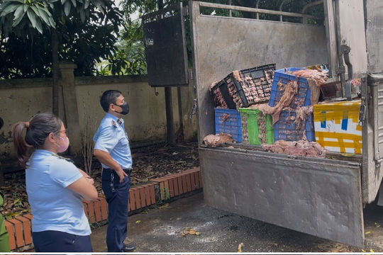 Hà Nội: Phát hiện và buộc tiêu hủy 1.150 kg mỡ bò và hơn 1.000 kg da bò bốc mùi hôi thối