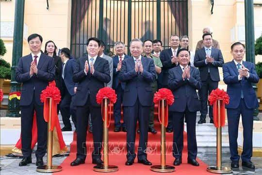 Tổng Bí thư Tô Lâm dự Lễ bàn giao công trình Tòa nhà Bắc Bộ Phủ, số 2 Lê Thạch (Hà Nội)