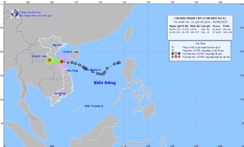 Chủ động ứng phó bão số 6