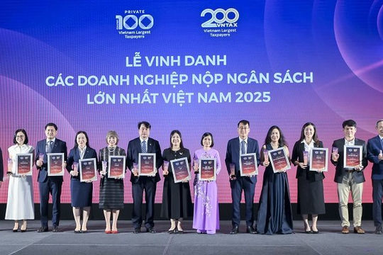 Vinh danh các doanh nghiệp nộp ngân sách lớn nhất năm 2025 Vinh danh các doanh nghiệp nộp ngân sách lớn nhất năm 2025