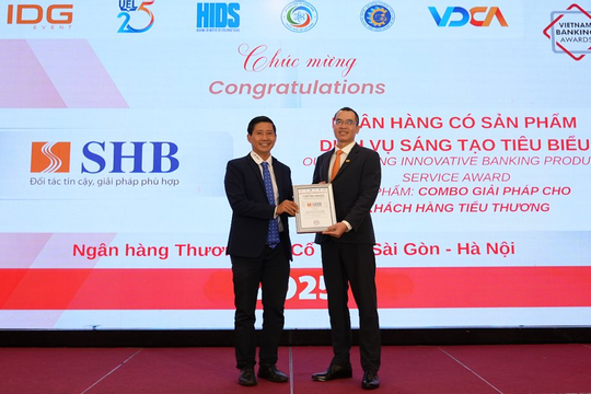 SHB là ngân hàng có sản phẩm dịch vụ sáng tạo tiêu biểu năm 2025