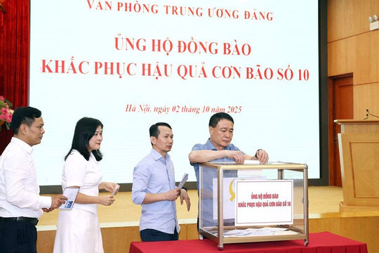 Văn phòng Trung ương Đảng phát động ủng hộ đồng bào khắc phục hậu quả thiên tai