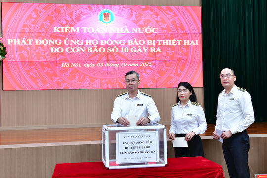 Kiểm toán nhà nước ủng hộ đồng bào bị thiệt hại bởi thiên tai