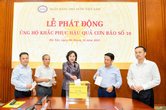 Ngân hàng Nhà nước phát động ủng hộ đồng bào khắc phục thiệt hại bởi cơn bão số 10