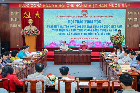 Phát huy vai trò nòng cốt của Mặt trận Tổ quốc Việt Nam trong kỷ nguyên mới