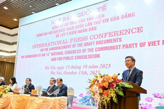 Họp báo quốc tế công bố dự thảo các văn kiện trình Đại hội XIV của Đảng