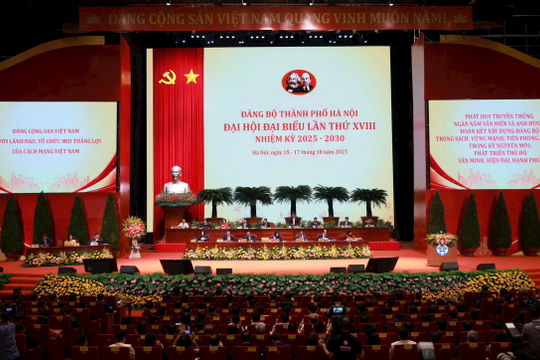 Đại hội đại biểu Đảng bộ thành phố Hà Nội lần thứ XVIII tiến hành Phiên trù bị