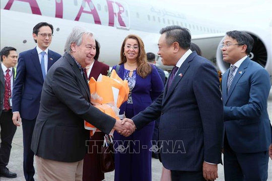 Tổng Thư ký Liên Hợp Quốc António Guterres bắt đầu thăm chính thức Việt Nam Tổng Thư ký Liên Hợp Quốc António Guterres bắt đầu thăm chính thức Việt Nam