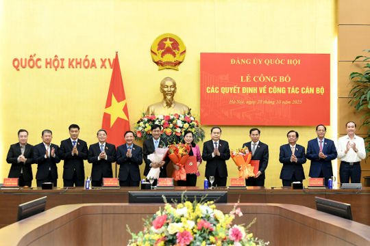 Đảng ủy Quốc hội công bố quyết định về công tác cán bộ Đảng ủy Quốc hội công bố quyết định về công tác cán bộ