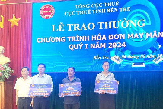 Ngành thuế đề xuất dành gần 300 tỷ đồng/năm cho chương trình “hóa đơn may mắn”