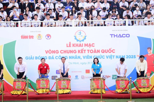 16 đội bóng xuất sắc nhất tranh tài tại Vòng chung kết toàn quốc Giải bóng đá công nhân, viên chức Việt Nam 2025