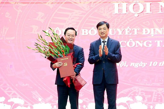 Đồng chí Nguyễn Đức Trung giữ chức Phó Bí thư Thành ủy Hà Nội