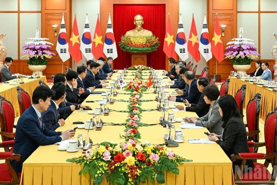 Tổng Bí thư Tô Lâm hội kiến Chủ tịch Quốc hội Hàn Quốc