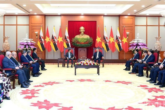 Tổng Bí thư Tô Lâm tiếp Quốc vương Brunei Darussalam Haji Hassanal Bolkiah