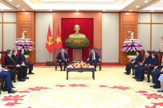 Tổng Bí thư Tô Lâm tiếp Thư ký Hội đồng An ninh Liên bang Nga